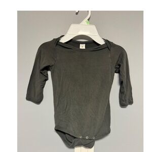 Kate Quinn Long Sleeve Bodysuit 18-24 Months Dark Gray Bamboo Viscose Blend